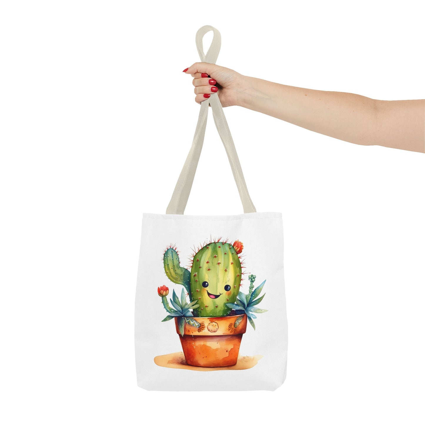 Cactus Tote Bag - Cute Plant Lover Gift, Succulent Shopping Bag, Botanical Carryall, Reusable Grocery Tote, Eco-Friendly Shoulder Bag