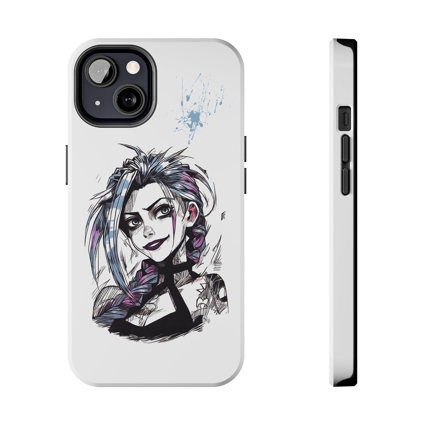 Jinx Inspired iPhone Tough Phone Cases - League of Legends Arcane TV Series, Unique Style & Strength Durable Phone Cover, Protective Phone