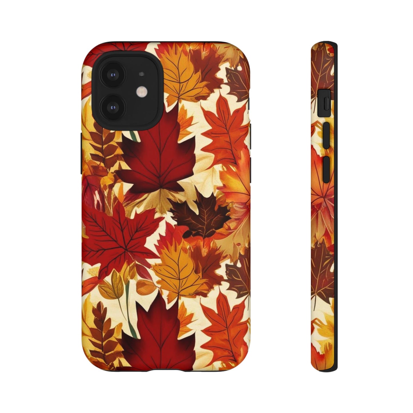 Phone Case, Autumn Leaves Tough Phone Cover, Protective Fall Leaf Colors Case, Rugged Smartphone Shell, Impact Resistant Cover, Protective