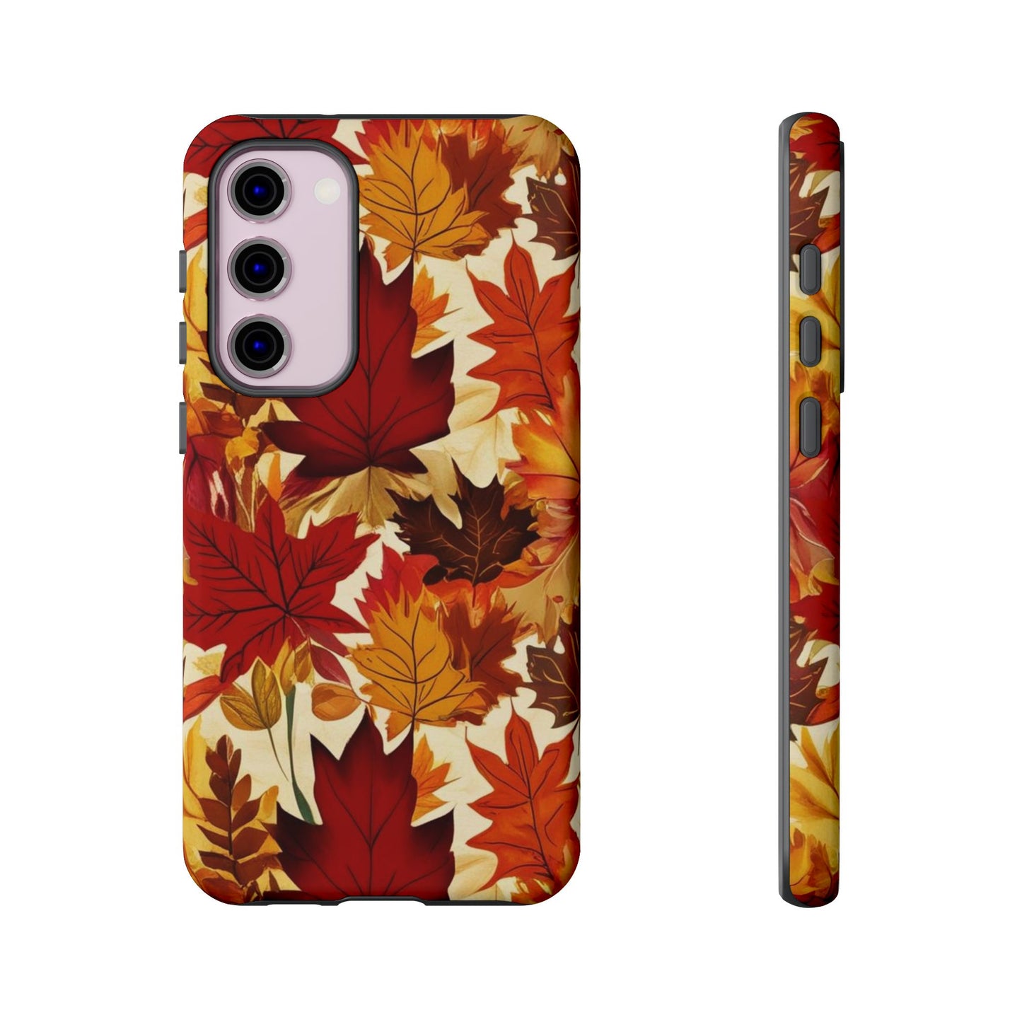 Phone Case, Autumn Leaves Tough Phone Cover, Protective Fall Leaf Colors Case, Rugged Smartphone Shell, Impact Resistant Cover, Protective