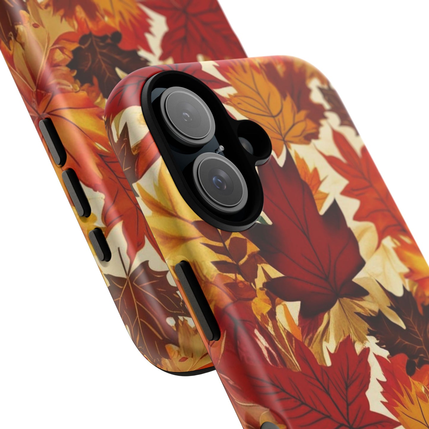 Phone Case, Autumn Leaves Tough Phone Cover, Protective Fall Leaf Colors Case, Rugged Smartphone Shell, Impact Resistant Cover, Protective