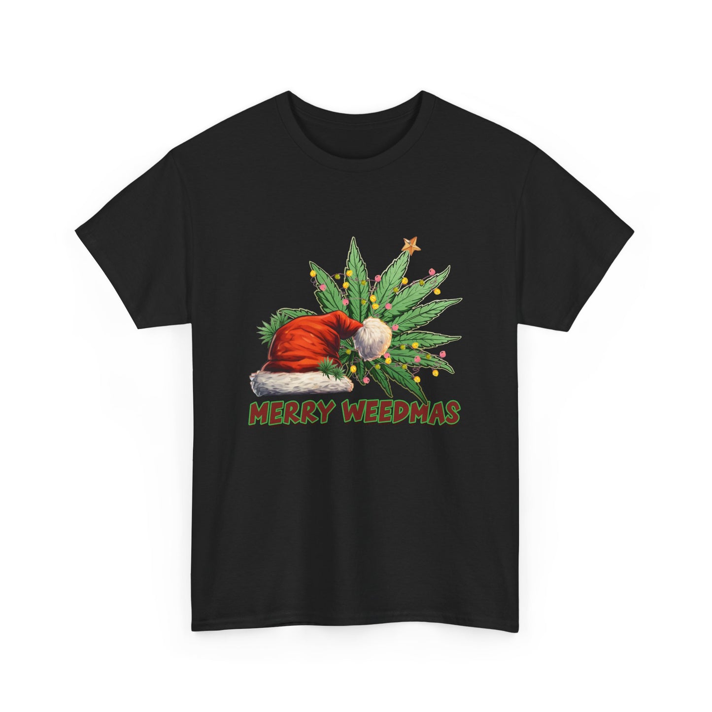 Merry Weedmas Christmas T-Shirt, Unisex Tee, Holiday Stoner Shirt, Funny Cannabis Gift, Weed Lover Apparel