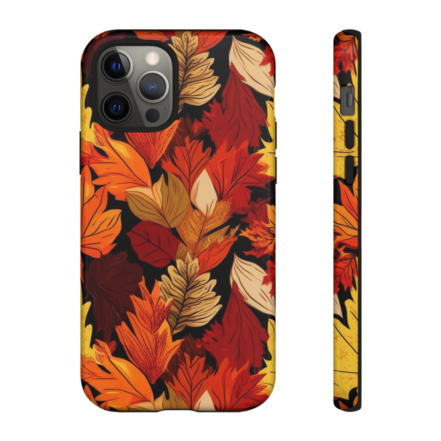 Leafy Tough Cases, Autumn Phone Cover, Protective Smartphone Shell, Nature Lover Gift, Fall Accessories