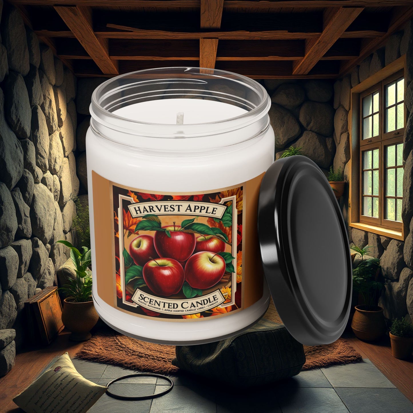 Harvest Apple Candle, Fall Aromatherapy Home Decor, Thanksgiving 9oz Scented Soy Candle, Holiday Gift Idea, Cozy Autumn Candle, Christmas