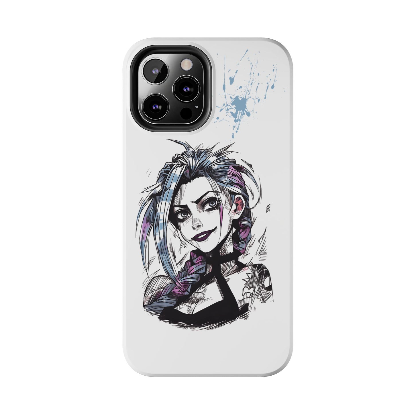 Jinx Inspired iPhone Tough Phone Cases - League of Legends Arcane TV Series, Unique Style & Strength Durable Phone Cover, Protective Phone