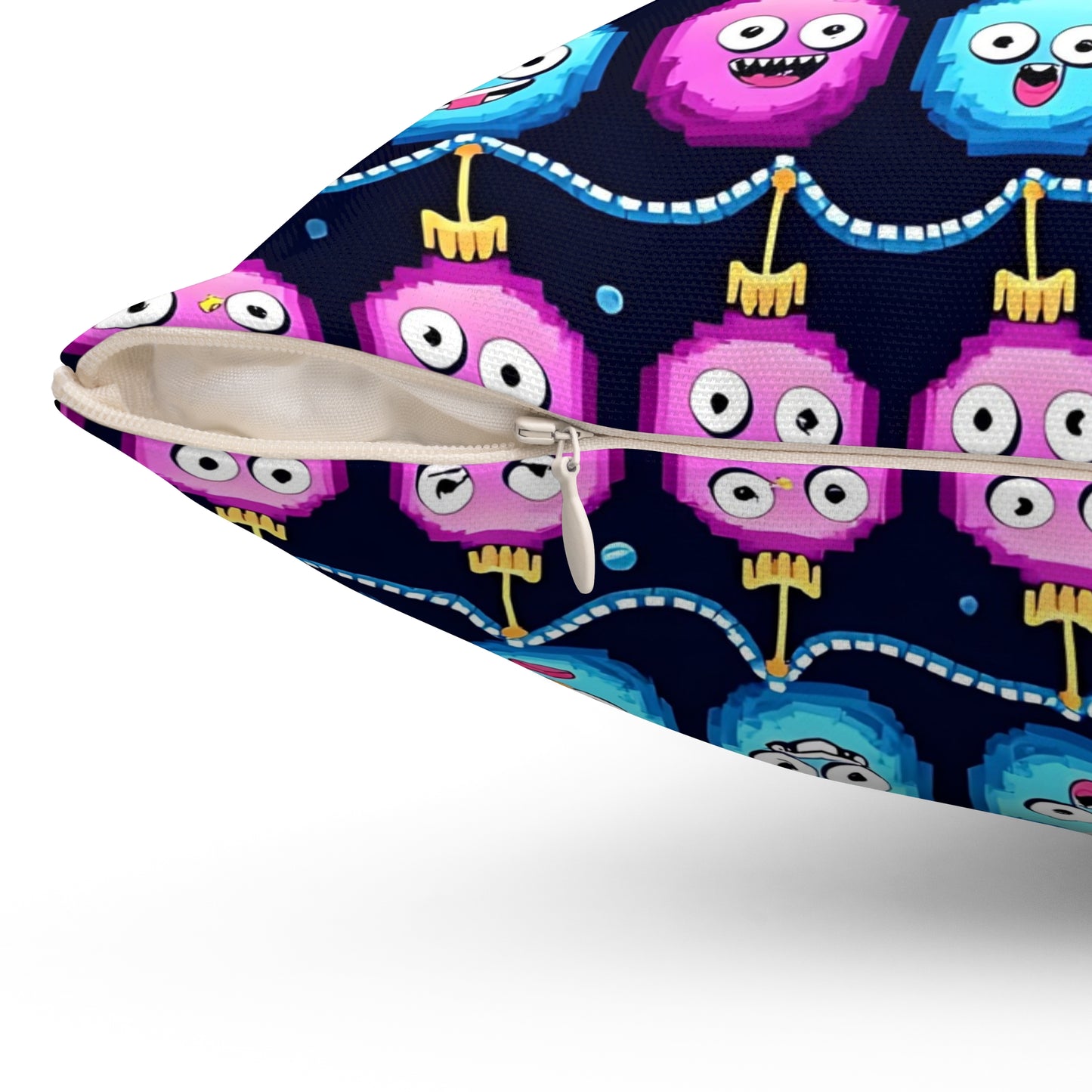 Emoji Christmas Pillow, Holiday Decor, Festive Cushion, Xmas Emoji Pillow, Square Throw Pillow