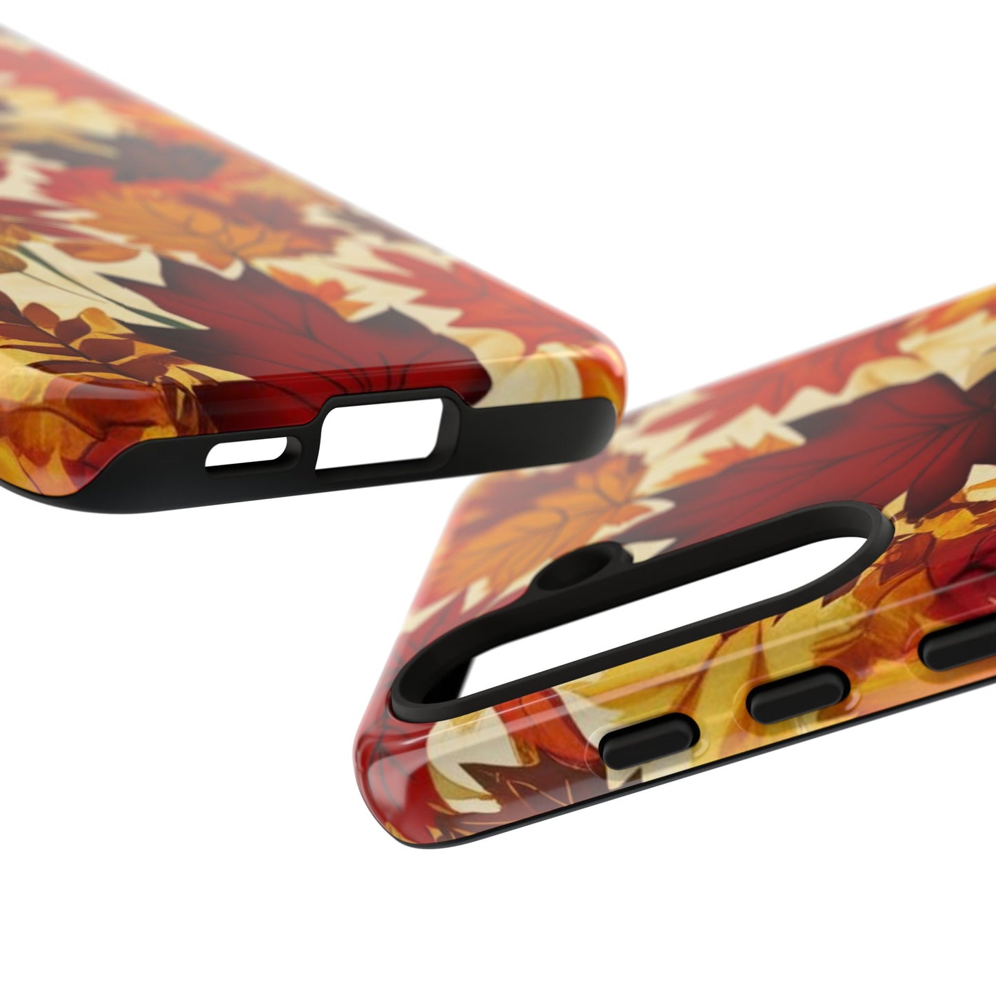 Phone Case, Autumn Leaves Tough Phone Cover, Protective Fall Leaf Colors Case, Rugged Smartphone Shell, Impact Resistant Cover, Protective