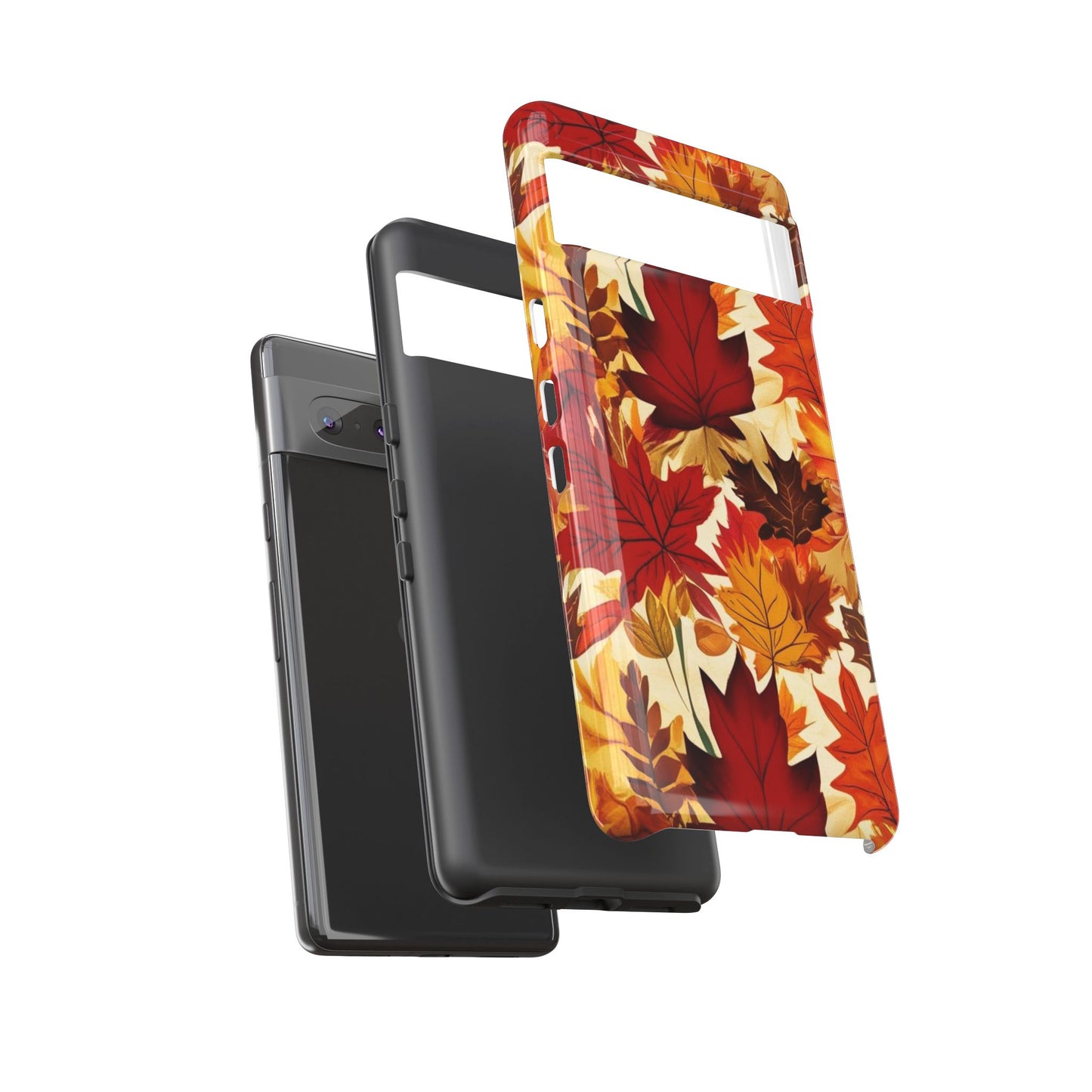 Phone Case, Autumn Leaves Tough Phone Cover, Protective Fall Leaf Colors Case, Rugged Smartphone Shell, Impact Resistant Cover, Protective