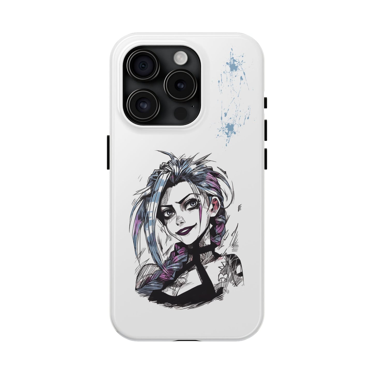 Jinx Inspired iPhone Tough Phone Cases - League of Legends Arcane TV Series, Unique Style & Strength Durable Phone Cover, Protective Phone