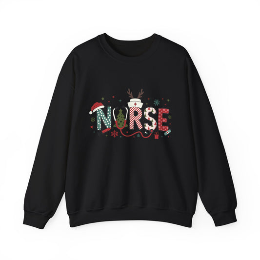 Christmas Nurse Sweatshirt, Holiday Medical Gift, Xmas RN Apparel, Festive Healthcare Clothing, Winter Nurse Jumper