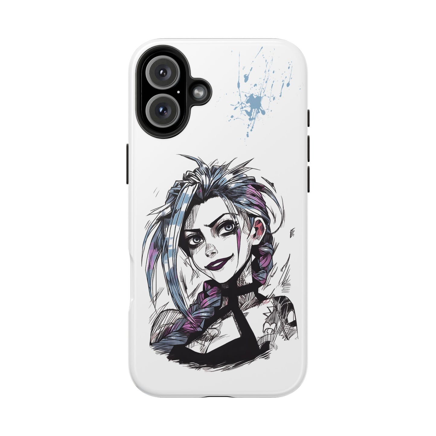 Jinx Inspired iPhone Tough Phone Cases - League of Legends Arcane TV Series, Unique Style & Strength Durable Phone Cover, Protective Phone