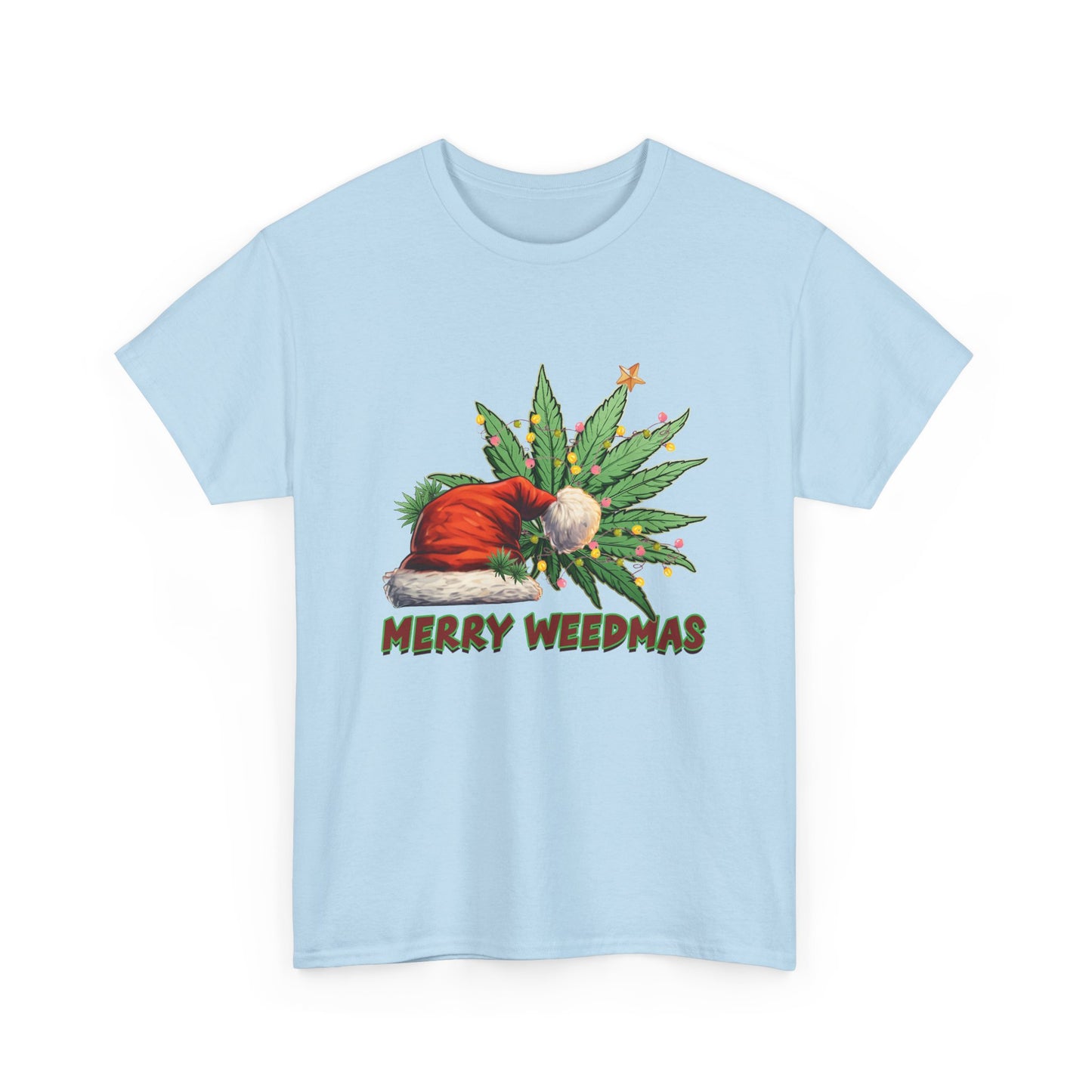 Merry Weedmas Christmas T-Shirt, Unisex Tee, Holiday Stoner Shirt, Funny Cannabis Gift, Weed Lover Apparel