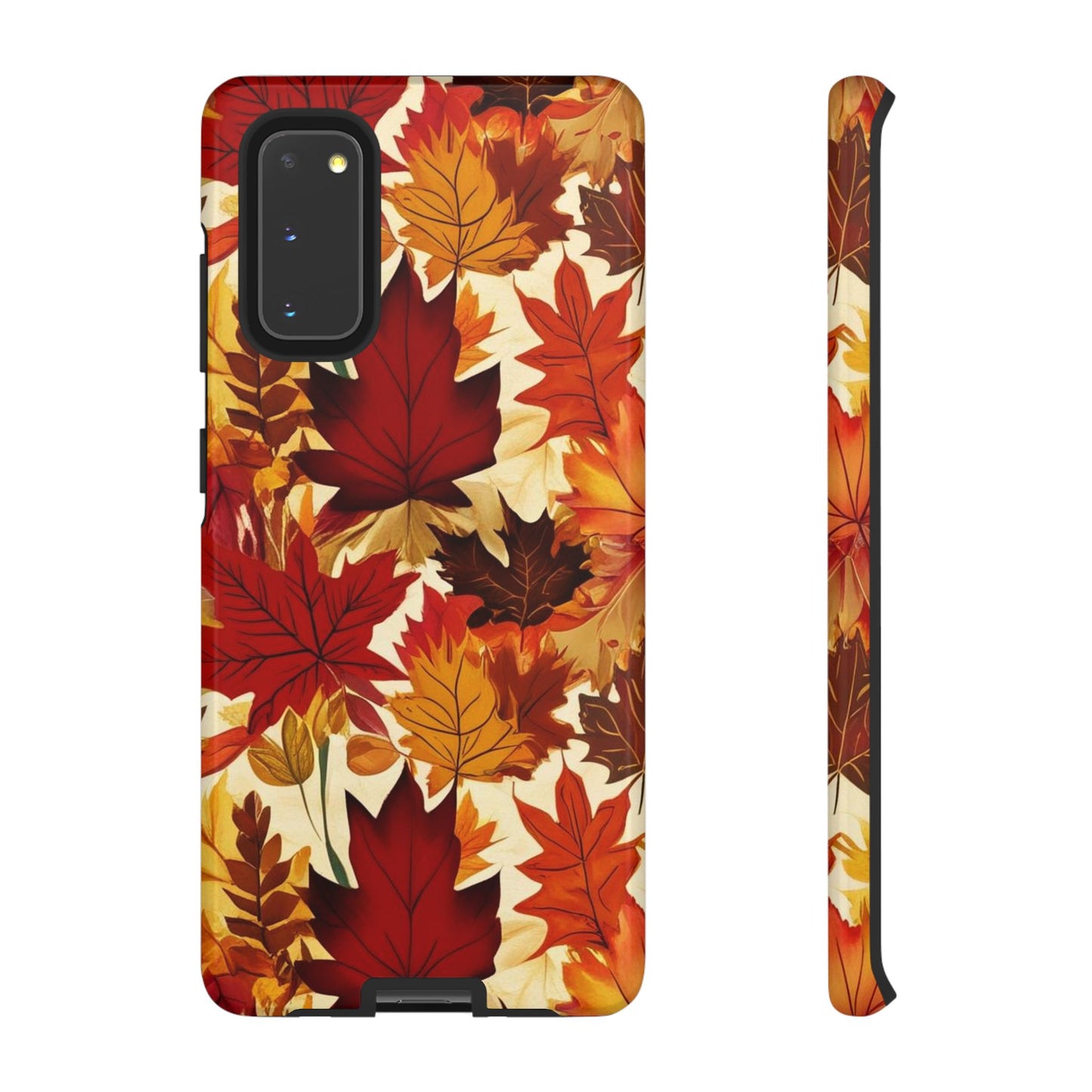 Phone Case, Autumn Leaves Tough Phone Cover, Protective Fall Leaf Colors Case, Rugged Smartphone Shell, Impact Resistant Cover, Protective