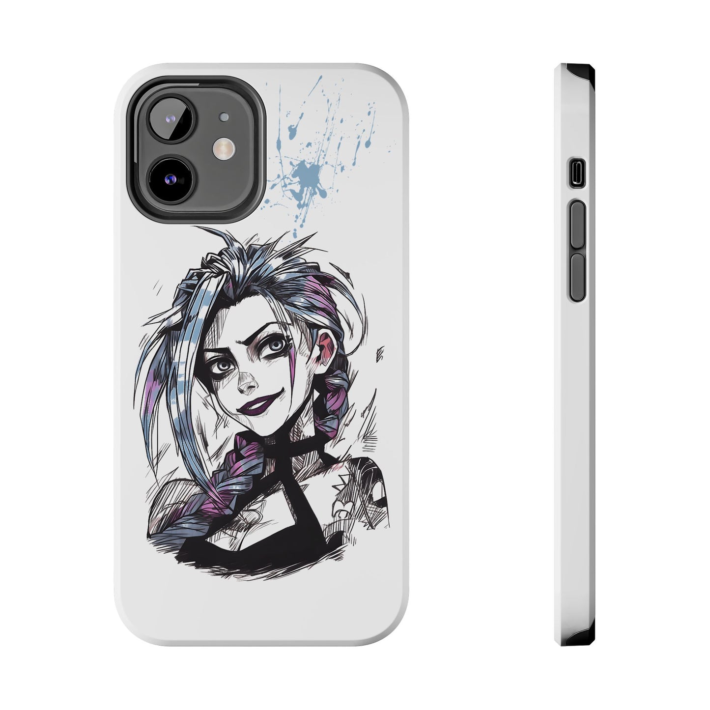 Jinx Inspired iPhone Tough Phone Cases - League of Legends Arcane TV Series, Unique Style & Strength Durable Phone Cover, Protective Phone