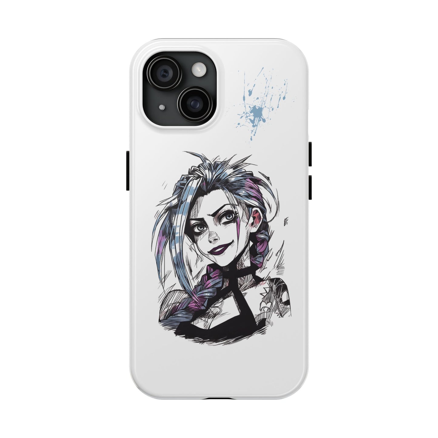 Jinx Inspired iPhone Tough Phone Cases - League of Legends Arcane TV Series, Unique Style & Strength Durable Phone Cover, Protective Phone
