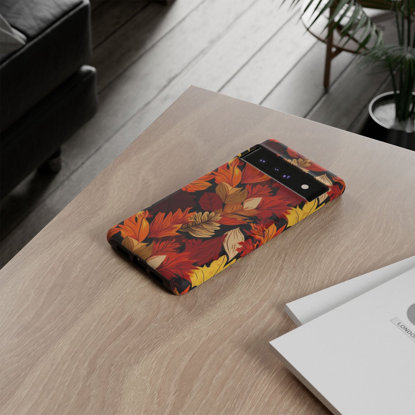 Leafy Tough Cases, Autumn Phone Cover, Protective Smartphone Shell, Nature Lover Gift, Fall Accessories