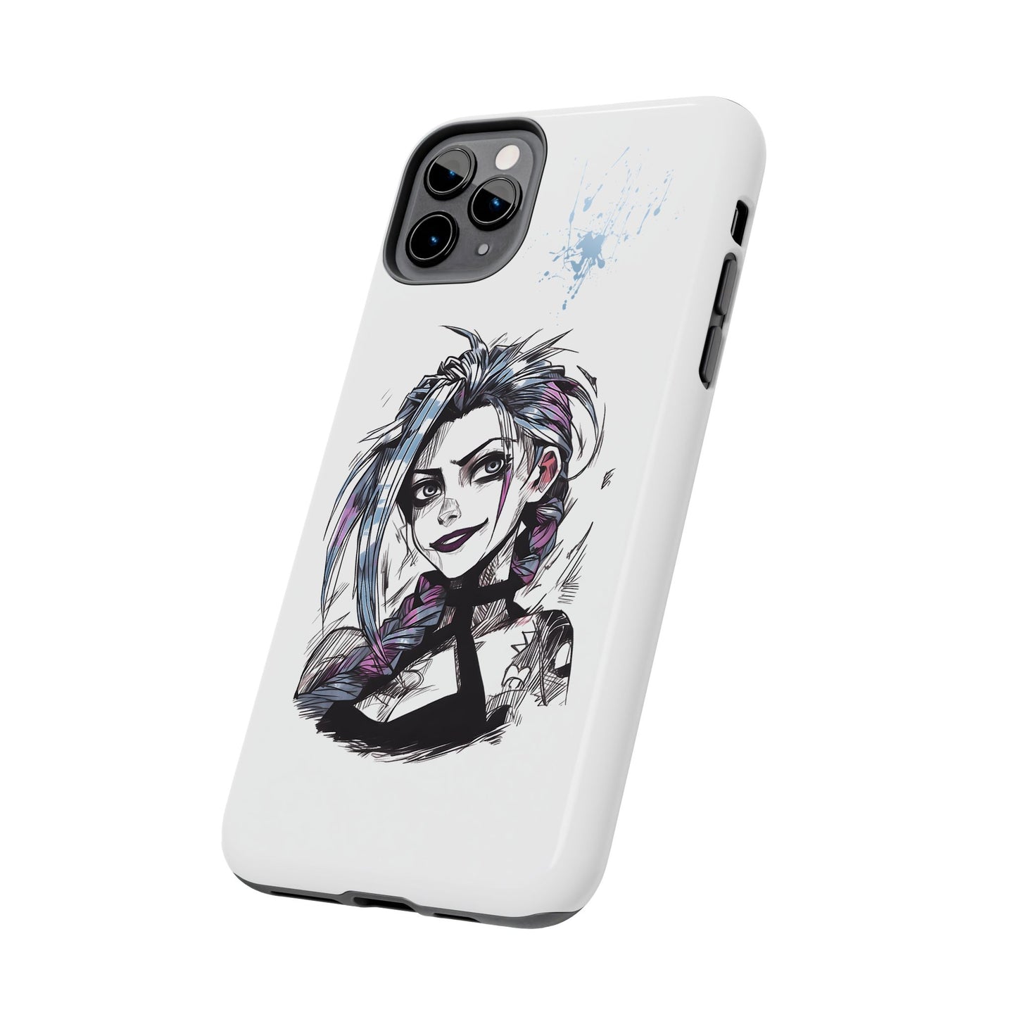 Jinx Inspired iPhone Tough Phone Cases - League of Legends Arcane TV Series, Unique Style & Strength Durable Phone Cover, Protective Phone