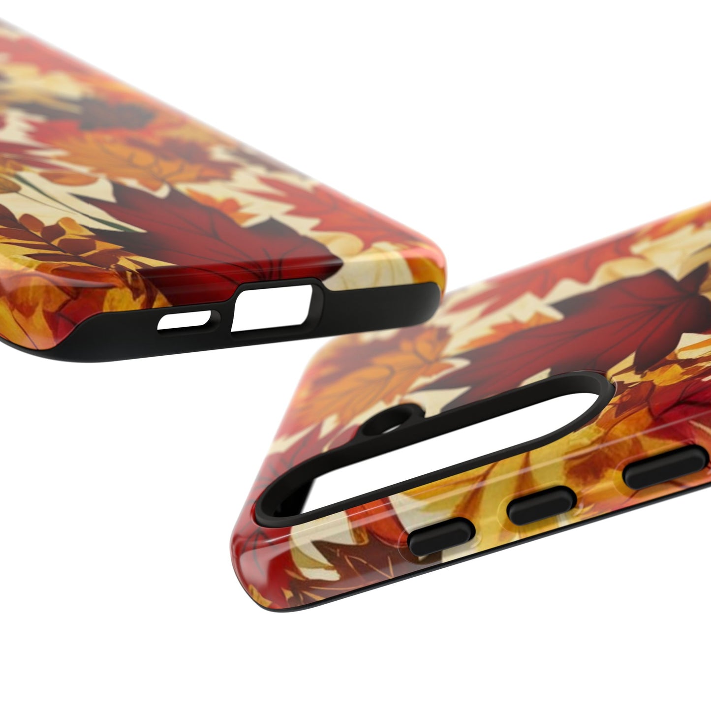 Phone Case, Autumn Leaves Tough Phone Cover, Protective Fall Leaf Colors Case, Rugged Smartphone Shell, Impact Resistant Cover, Protective
