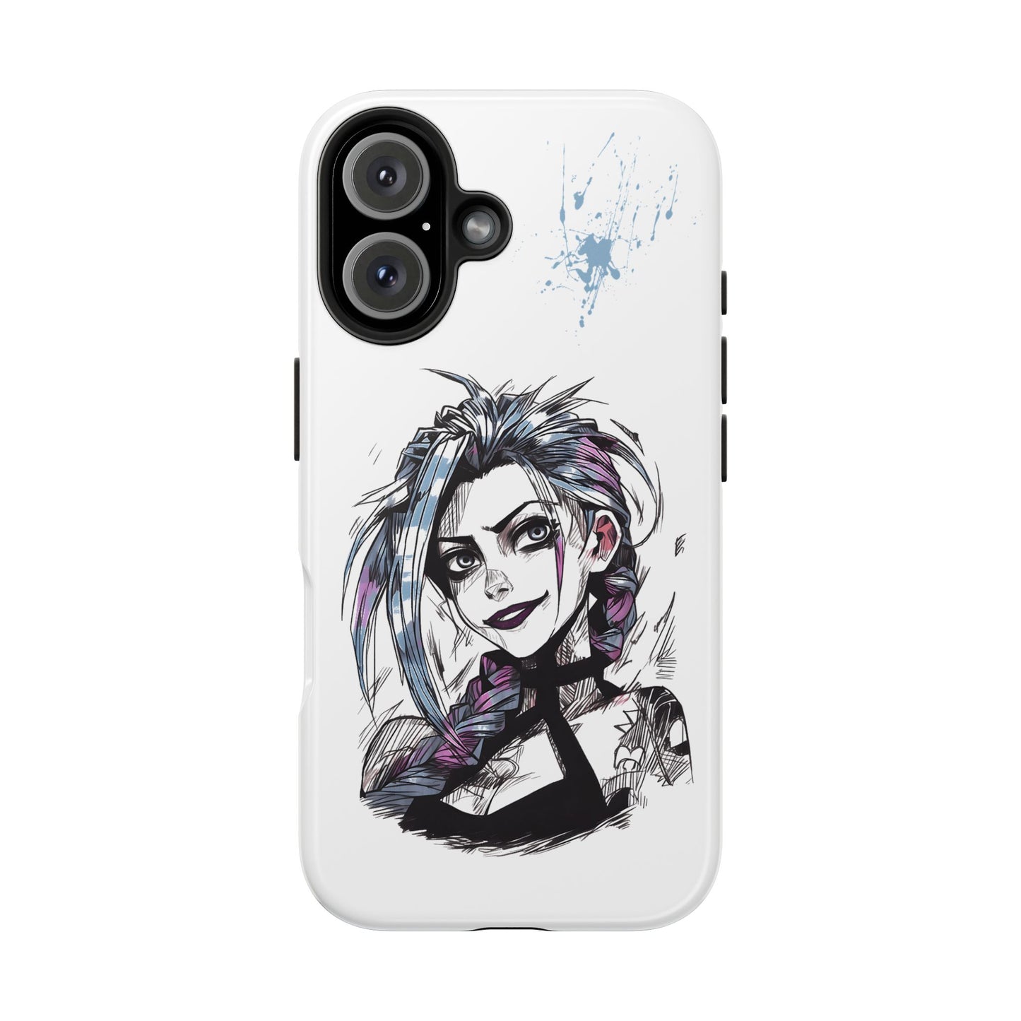 Jinx Inspired iPhone Tough Phone Cases - League of Legends Arcane TV Series, Unique Style & Strength Durable Phone Cover, Protective Phone