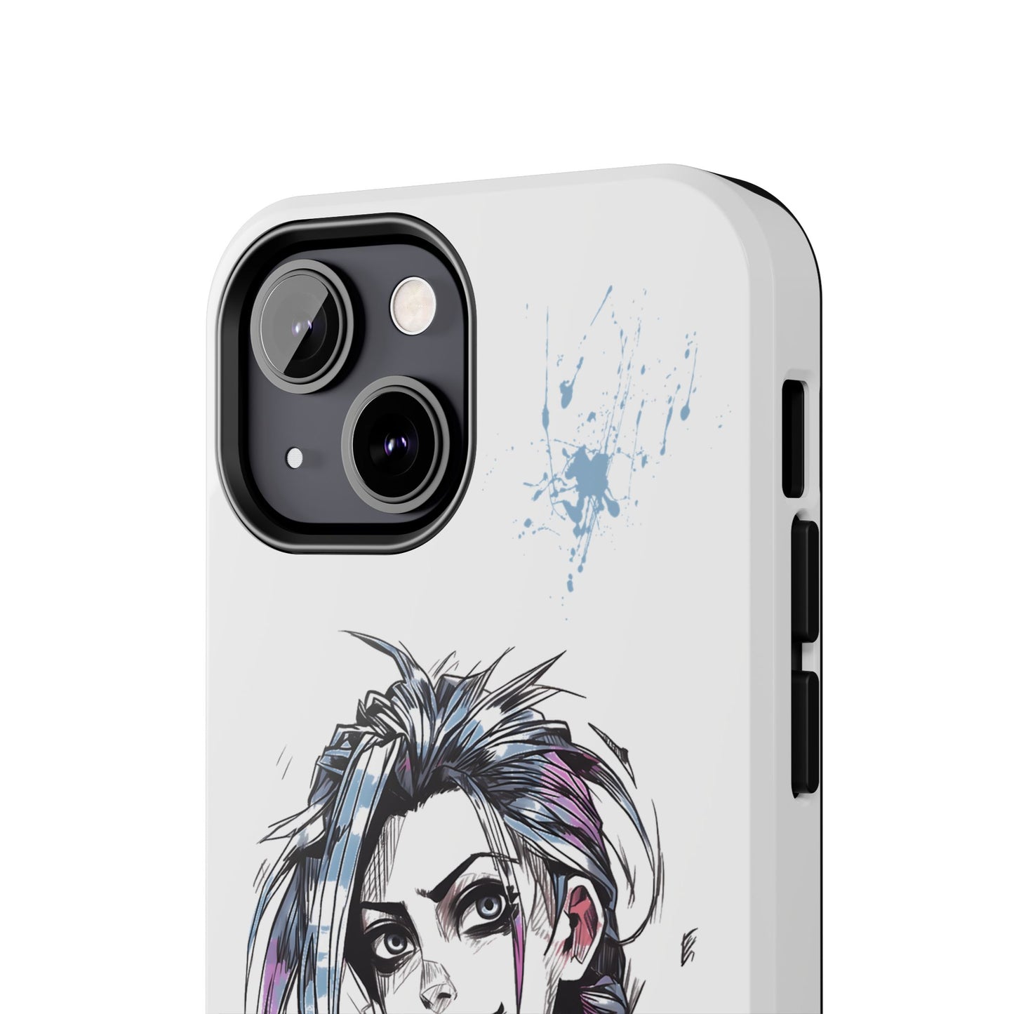 Jinx Inspired iPhone Tough Phone Cases - League of Legends Arcane TV Series, Unique Style & Strength Durable Phone Cover, Protective Phone