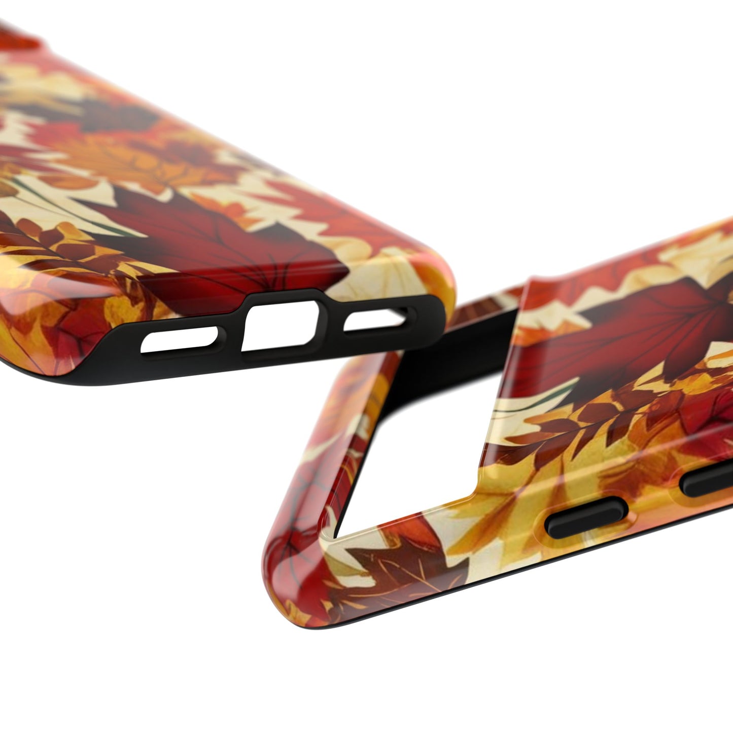 Phone Case, Autumn Leaves Tough Phone Cover, Protective Fall Leaf Colors Case, Rugged Smartphone Shell, Impact Resistant Cover, Protective