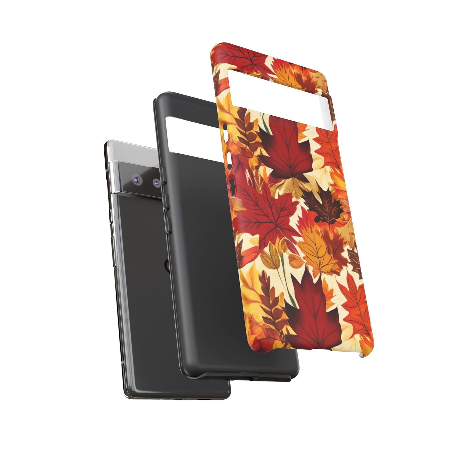 Phone Case, Autumn Leaves Tough Phone Cover, Protective Fall Leaf Colors Case, Rugged Smartphone Shell, Impact Resistant Cover, Protective
