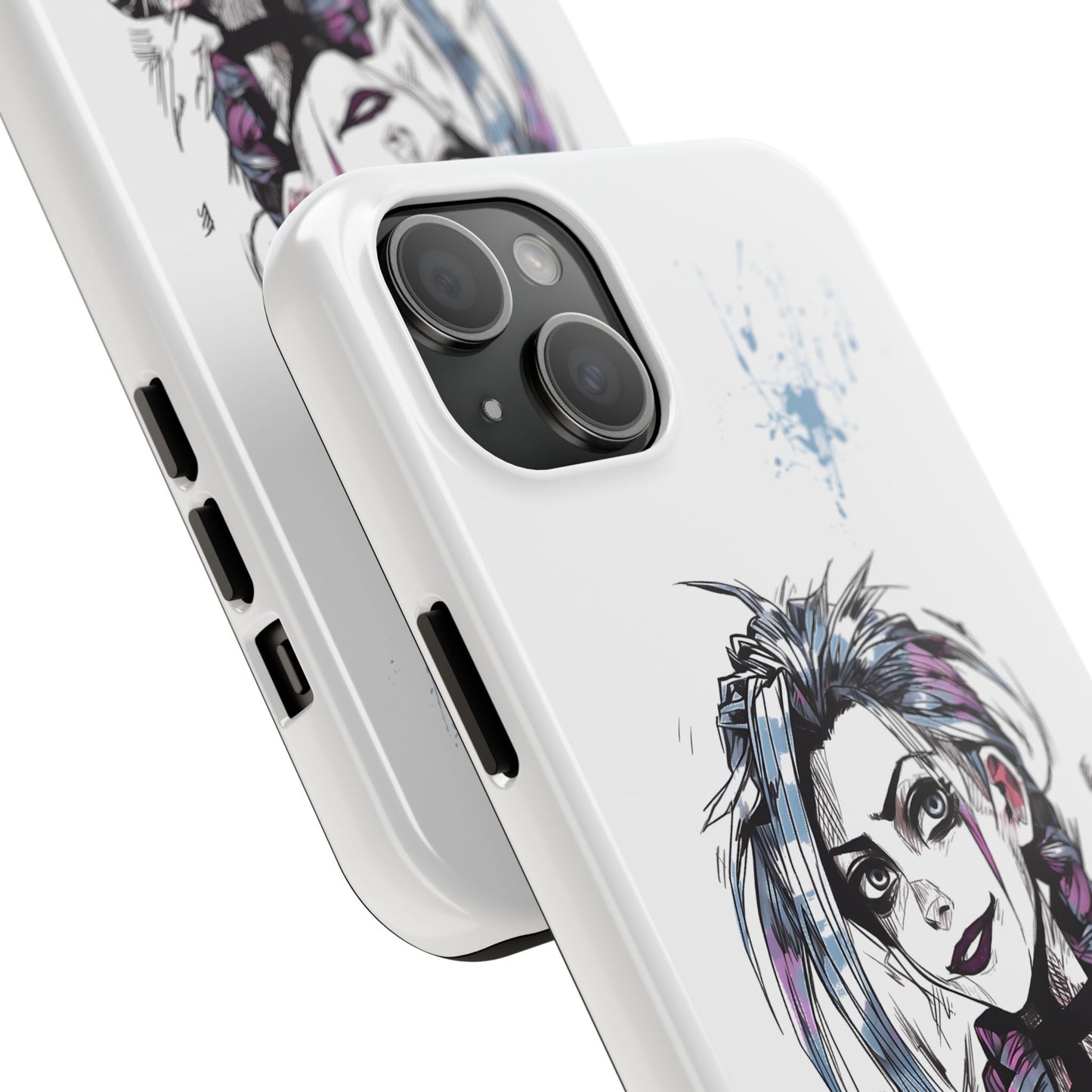 Jinx Inspired iPhone Tough Phone Cases - League of Legends Arcane TV Series, Unique Style & Strength Durable Phone Cover, Protective Phone