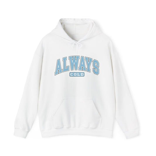 Always Cold Hoodie, Winter Sweatshirt, Cozy Pullover, Warm Jumper, Gift for Cold People, Comfy Outerwear