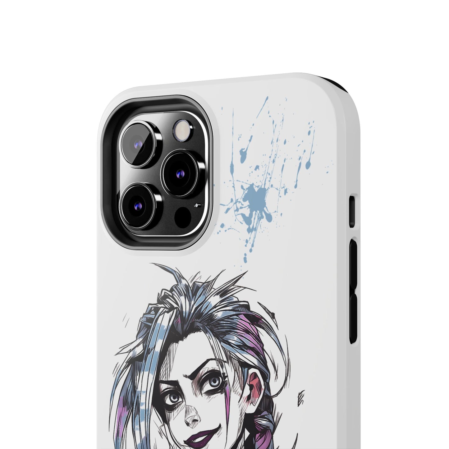Jinx Inspired iPhone Tough Phone Cases - League of Legends Arcane TV Series, Unique Style & Strength Durable Phone Cover, Protective Phone