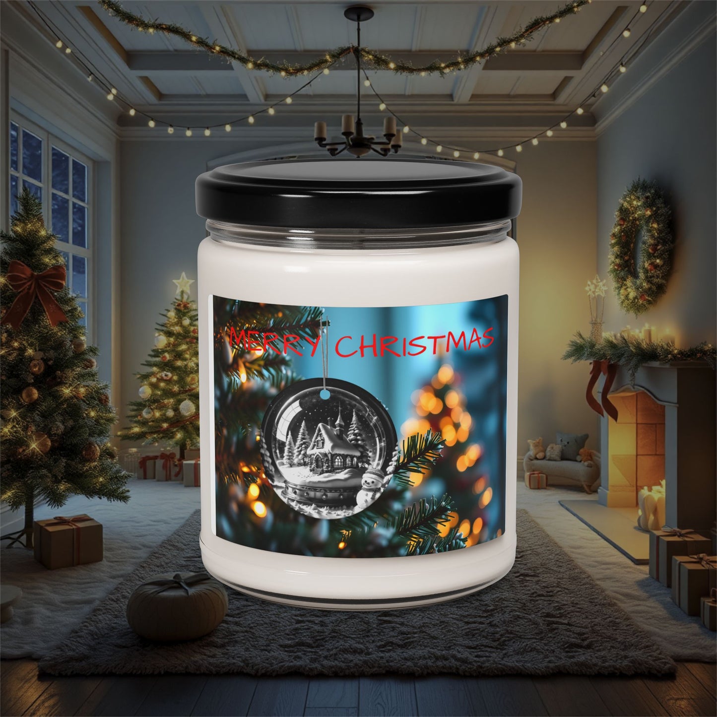 Christmas Ornament Soy Candle, Holiday Scented Candle, Festive Home Decor, Christmas Gift Idea, Winter Season Decoration, Unique Christmas