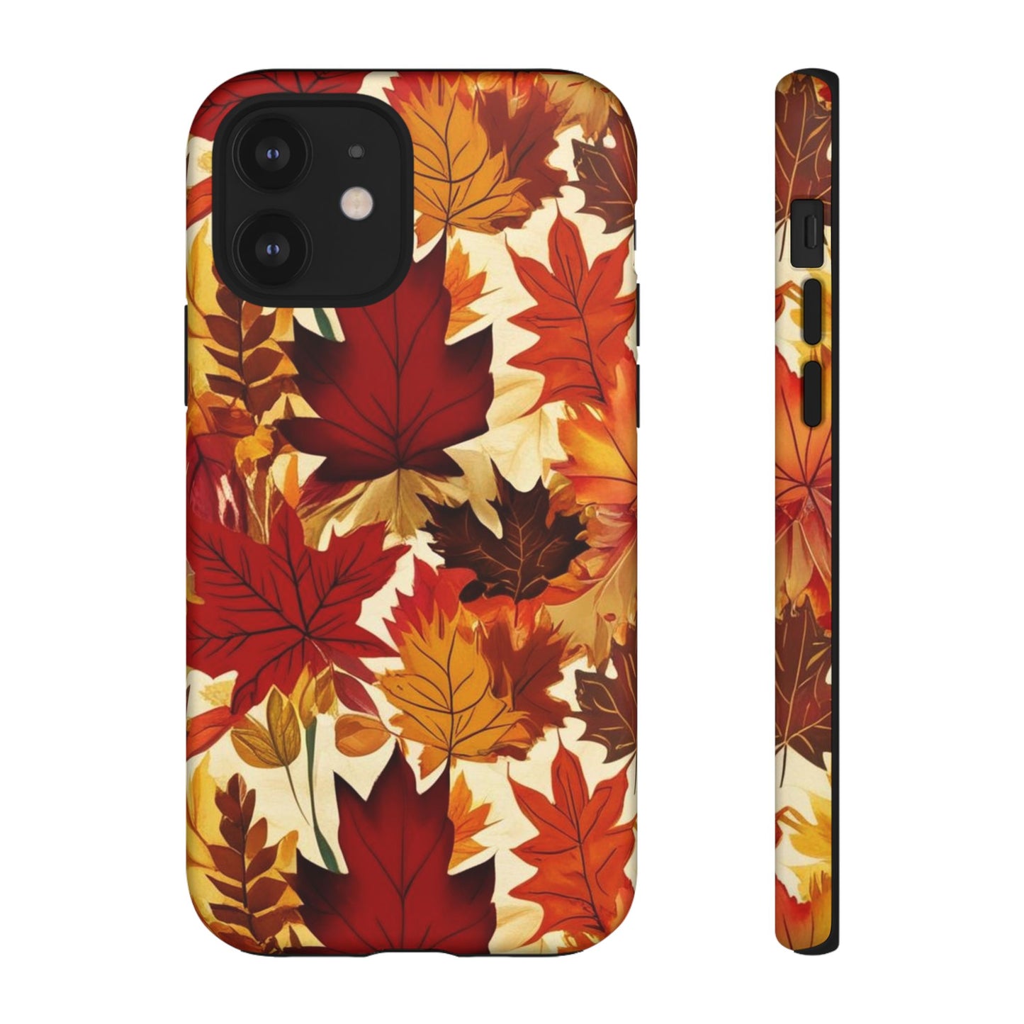 Phone Case, Autumn Leaves Tough Phone Cover, Protective Fall Leaf Colors Case, Rugged Smartphone Shell, Impact Resistant Cover, Protective