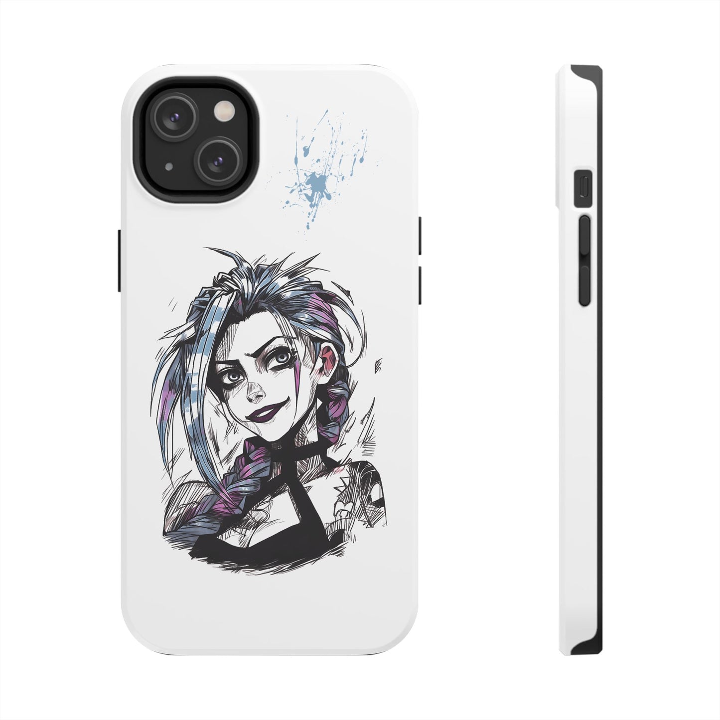 Jinx Inspired iPhone Tough Phone Cases - League of Legends Arcane TV Series, Unique Style & Strength Durable Phone Cover, Protective Phone