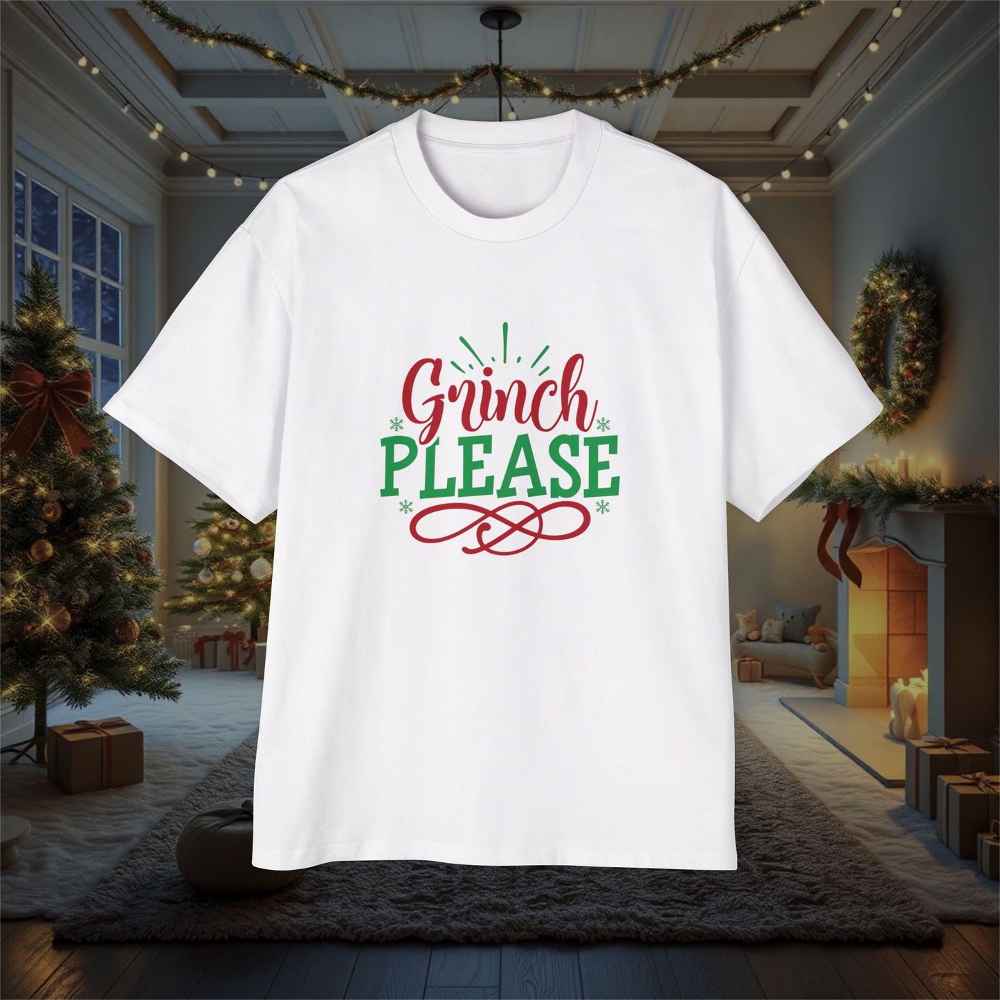 Festive Grinch Men's Oversized Tee - Comfy & Fun!