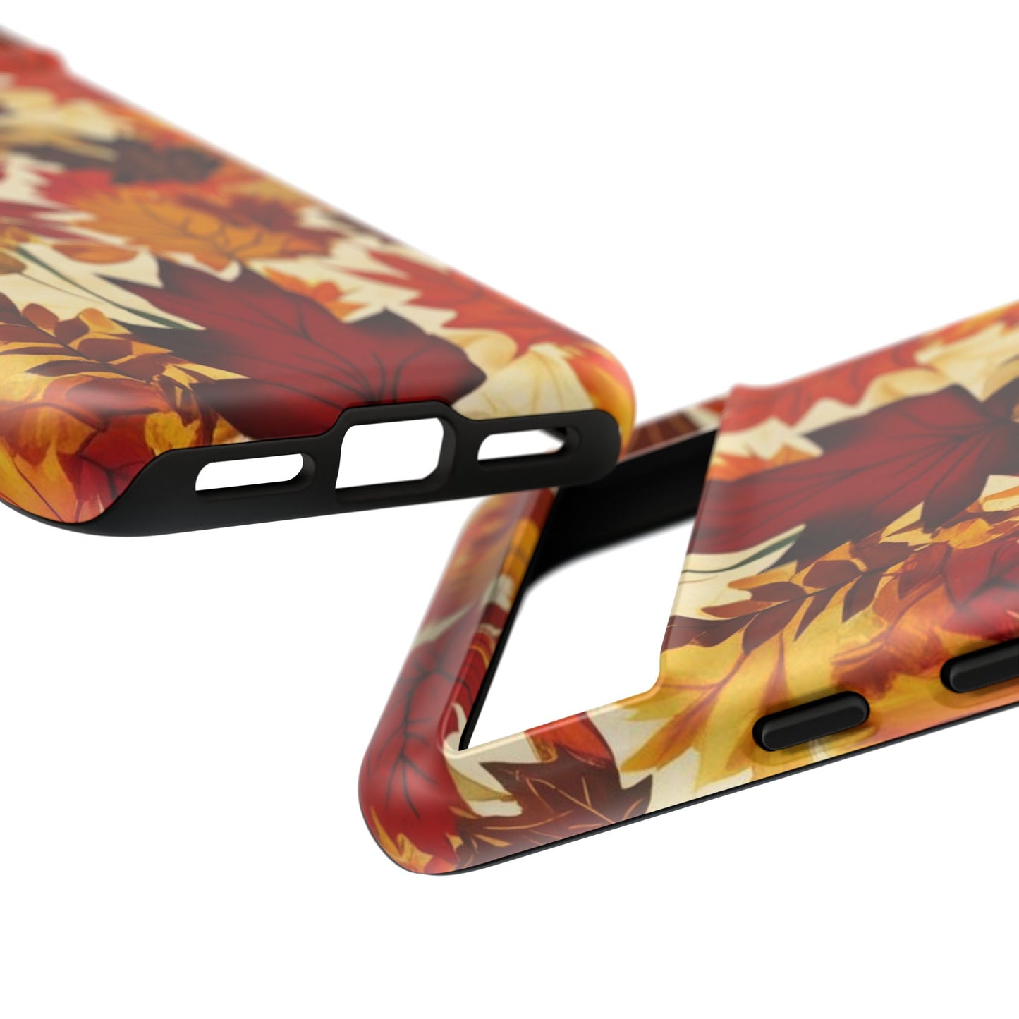 Phone Case, Autumn Leaves Tough Phone Cover, Protective Fall Leaf Colors Case, Rugged Smartphone Shell, Impact Resistant Cover, Protective