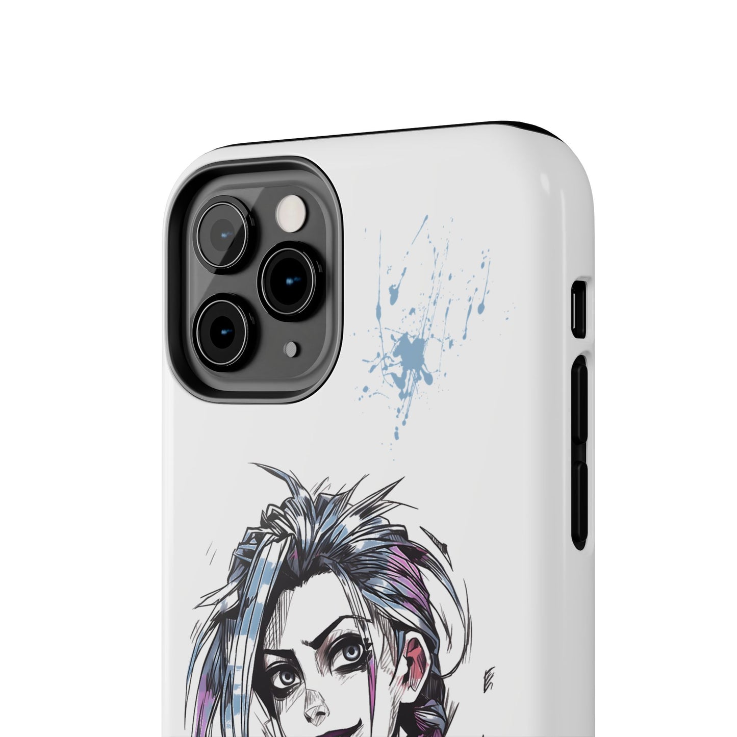 Jinx Inspired iPhone Tough Phone Cases - League of Legends Arcane TV Series, Unique Style & Strength Durable Phone Cover, Protective Phone