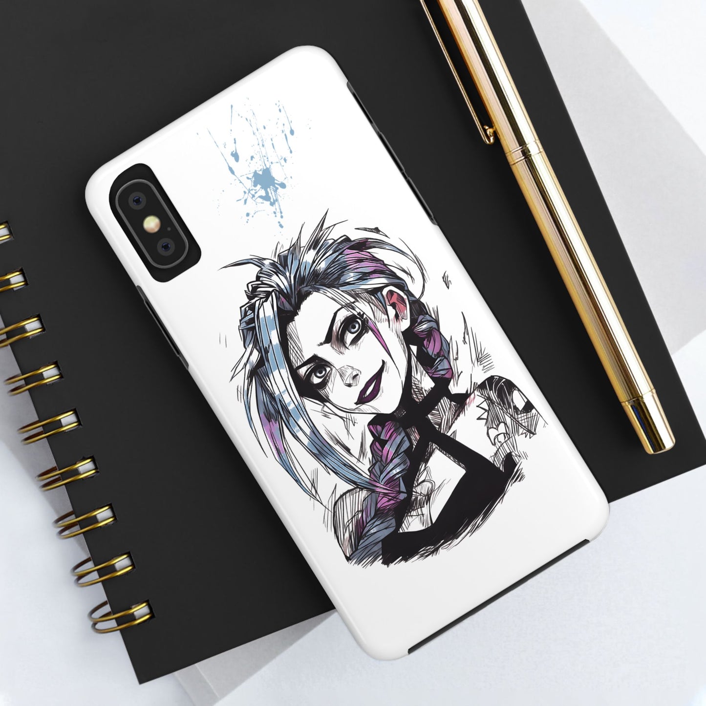 Jinx Inspired iPhone Tough Phone Cases - League of Legends Arcane TV Series, Unique Style & Strength Durable Phone Cover, Protective Phone