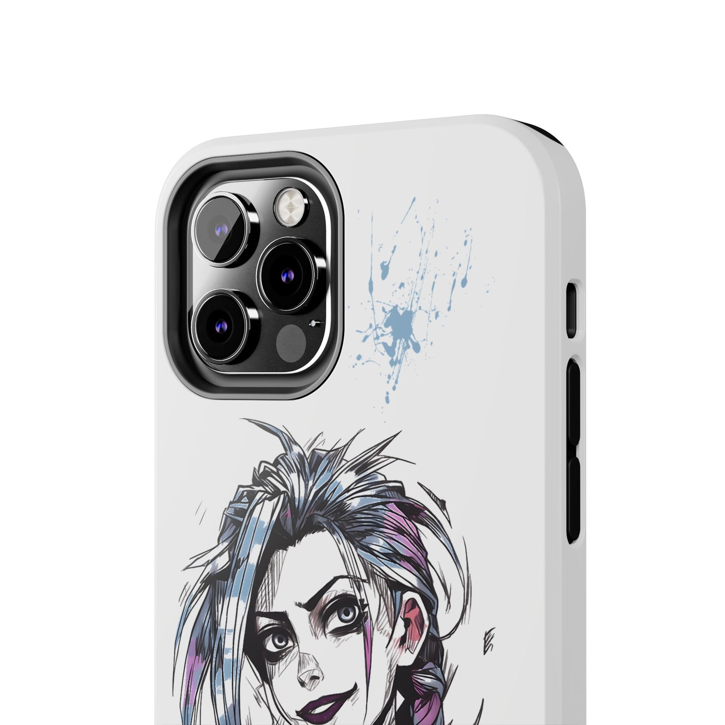 Jinx Inspired iPhone Tough Phone Cases - League of Legends Arcane TV Series, Unique Style & Strength Durable Phone Cover, Protective Phone