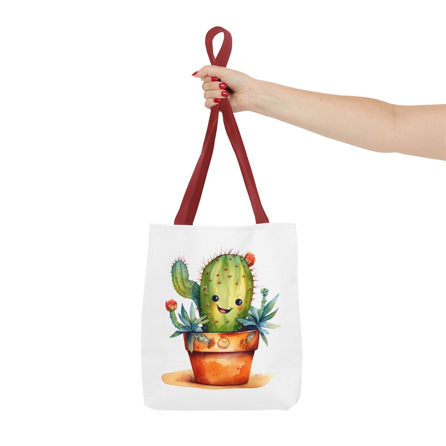 Cactus Tote Bag - Cute Plant Lover Gift, Succulent Shopping Bag, Botanical Carryall, Reusable Grocery Tote, Eco-Friendly Shoulder Bag