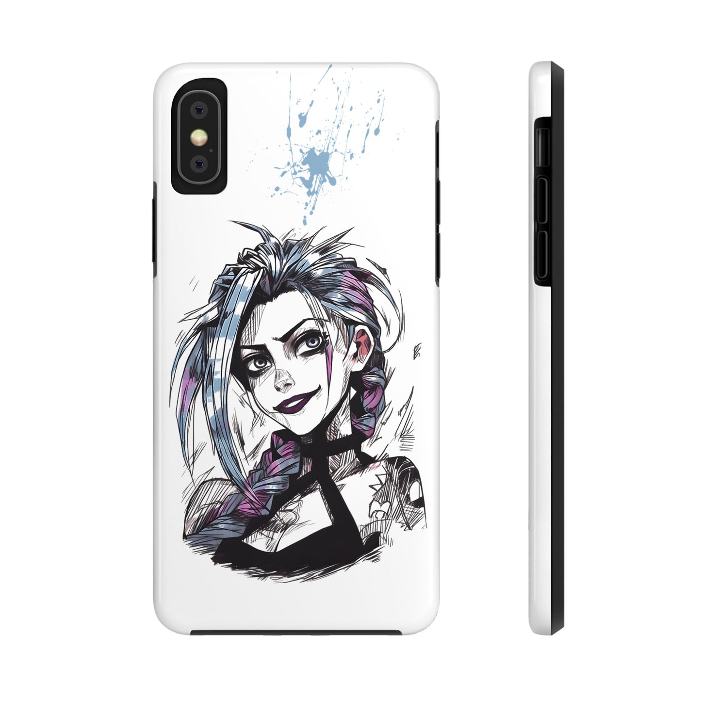 Jinx Inspired iPhone Tough Phone Cases - League of Legends Arcane TV Series, Unique Style & Strength Durable Phone Cover, Protective Phone
