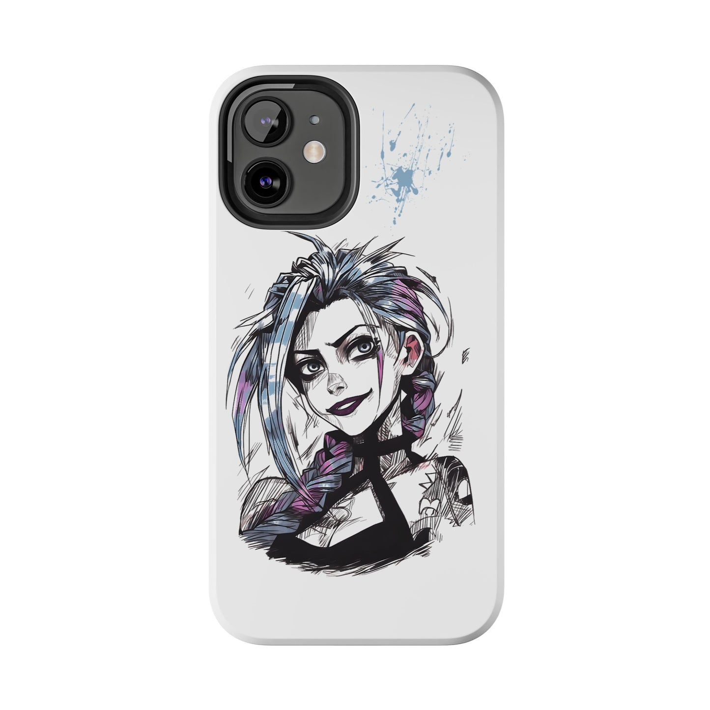 Jinx Inspired iPhone Tough Phone Cases - League of Legends Arcane TV Series, Unique Style & Strength Durable Phone Cover, Protective Phone