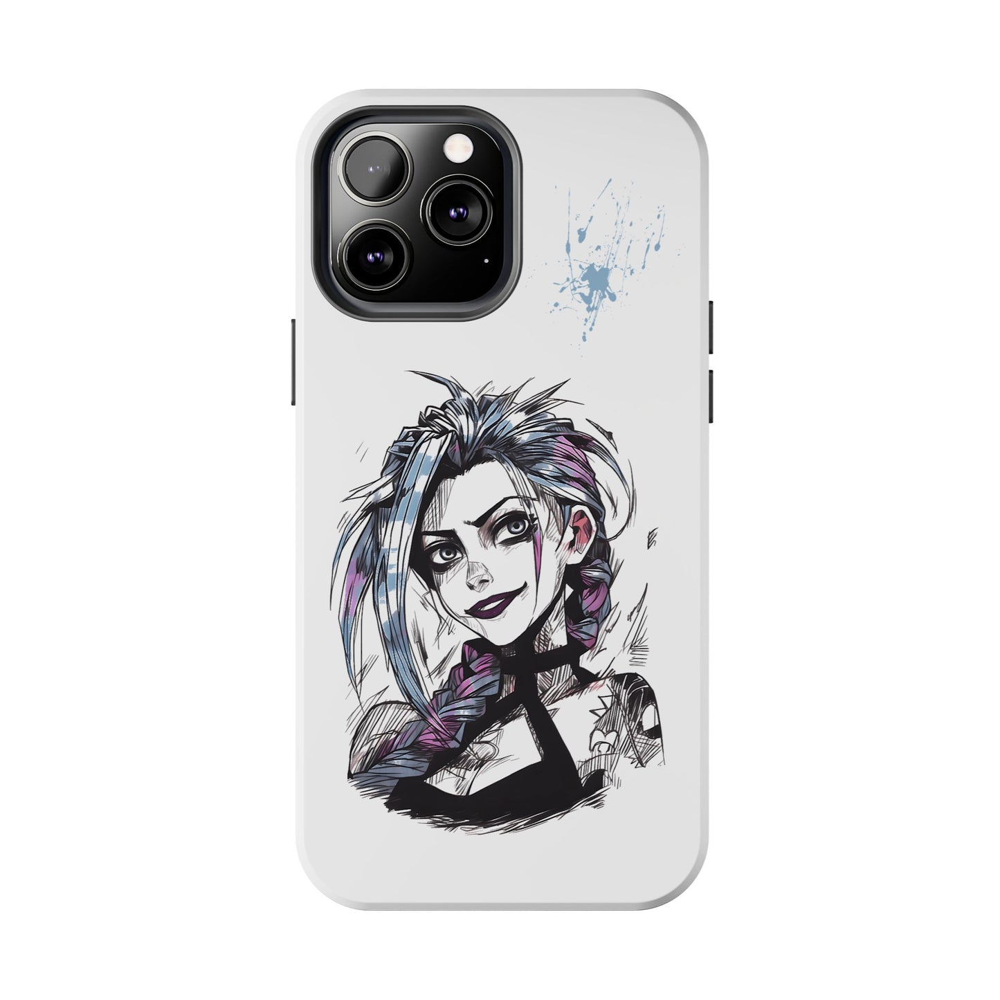Jinx Inspired iPhone Tough Phone Cases - League of Legends Arcane TV Series, Unique Style & Strength Durable Phone Cover, Protective Phone