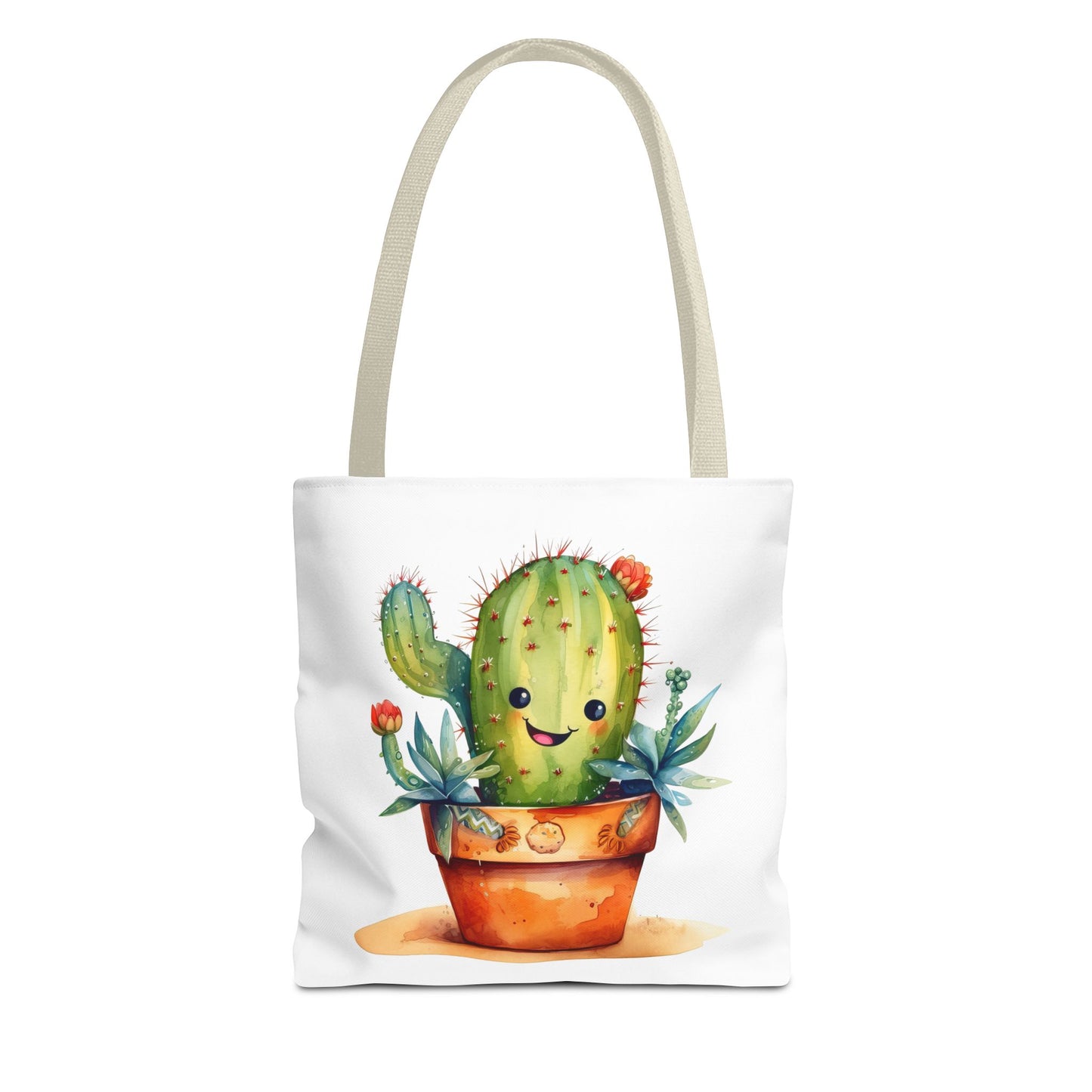 Cactus Tote Bag - Cute Plant Lover Gift, Succulent Shopping Bag, Botanical Carryall, Reusable Grocery Tote, Eco-Friendly Shoulder Bag