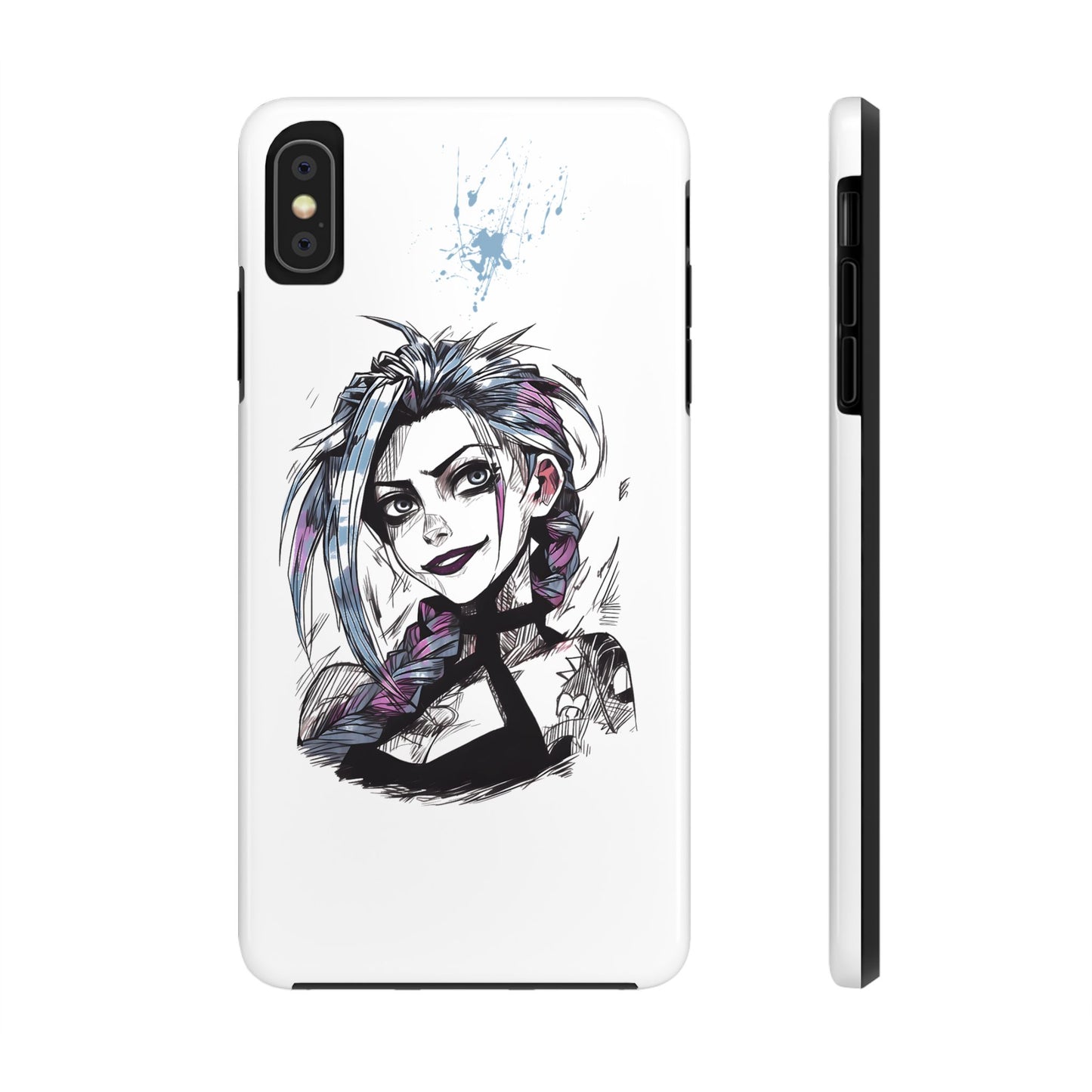 Jinx Inspired iPhone Tough Phone Cases - League of Legends Arcane TV Series, Unique Style & Strength Durable Phone Cover, Protective Phone