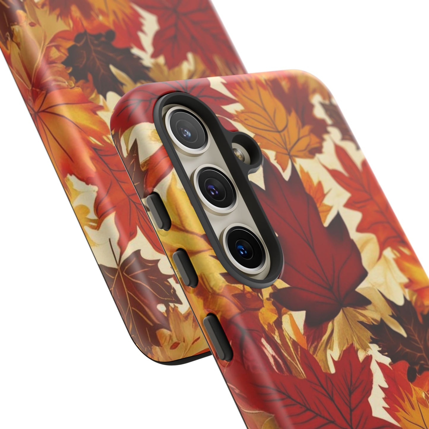 Phone Case, Autumn Leaves Tough Phone Cover, Protective Fall Leaf Colors Case, Rugged Smartphone Shell, Impact Resistant Cover, Protective