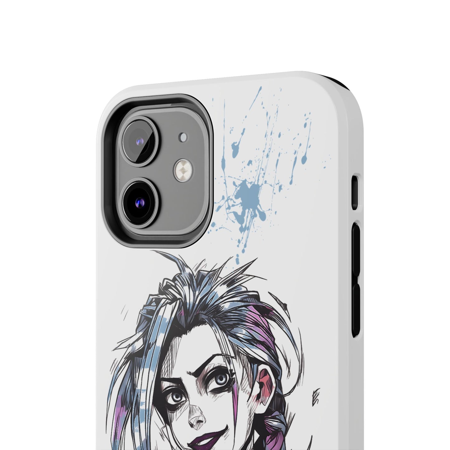 Jinx Inspired iPhone Tough Phone Cases - League of Legends Arcane TV Series, Unique Style & Strength Durable Phone Cover, Protective Phone
