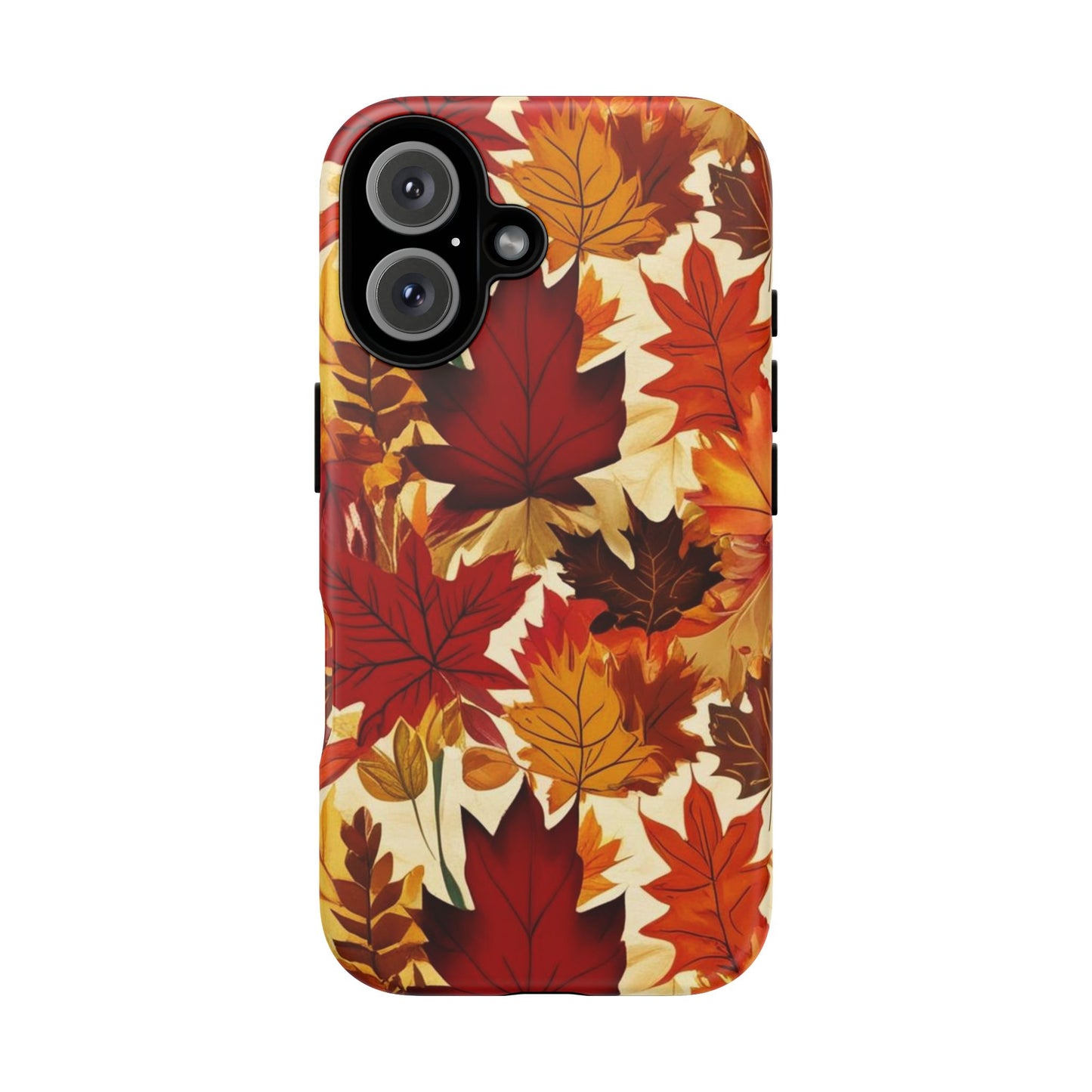 Phone Case, Autumn Leaves Tough Phone Cover, Protective Fall Leaf Colors Case, Rugged Smartphone Shell, Impact Resistant Cover, Protective