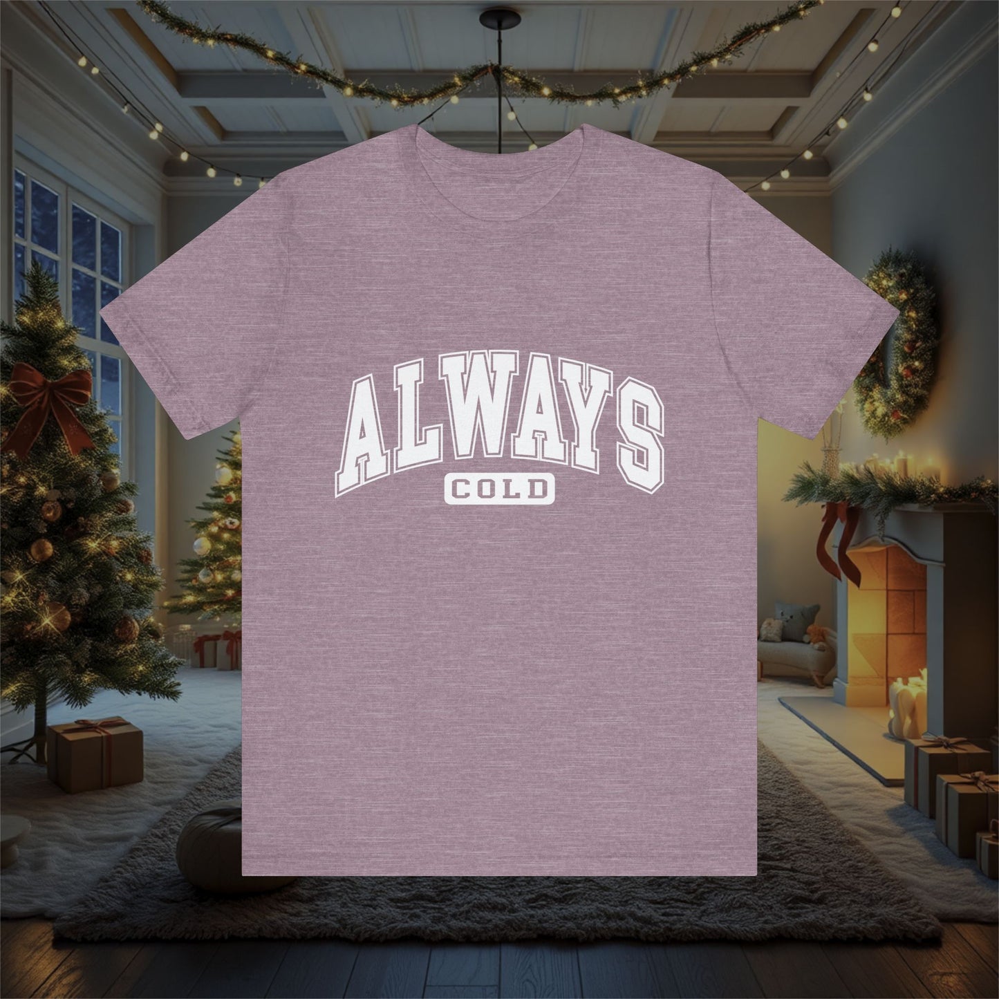 Cozy Vibes T-Shirt, Winter Chill Tee, Comfy Shirt, Cold Weather Top, Snowflake Print Apparel