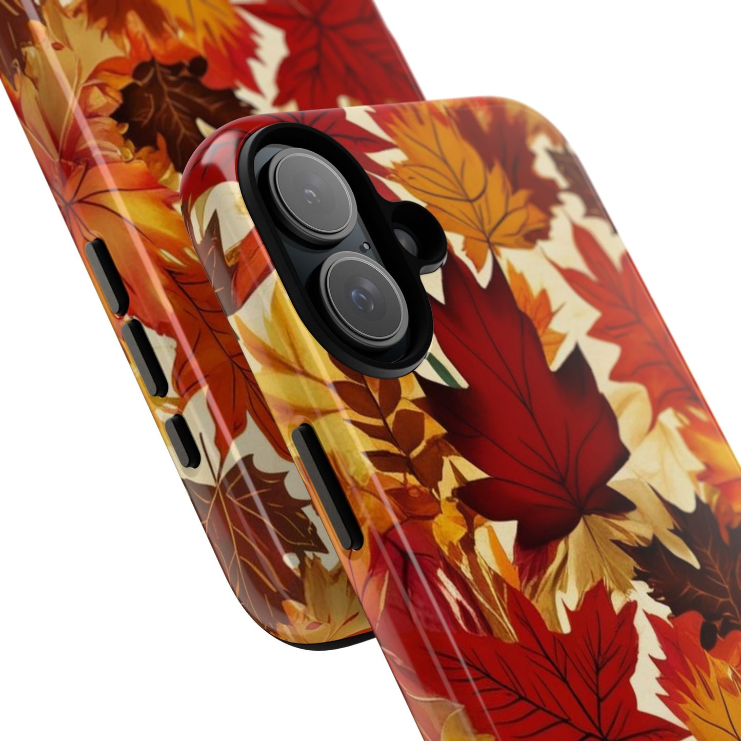 Phone Case, Autumn Leaves Tough Phone Cover, Protective Fall Leaf Colors Case, Rugged Smartphone Shell, Impact Resistant Cover, Protective