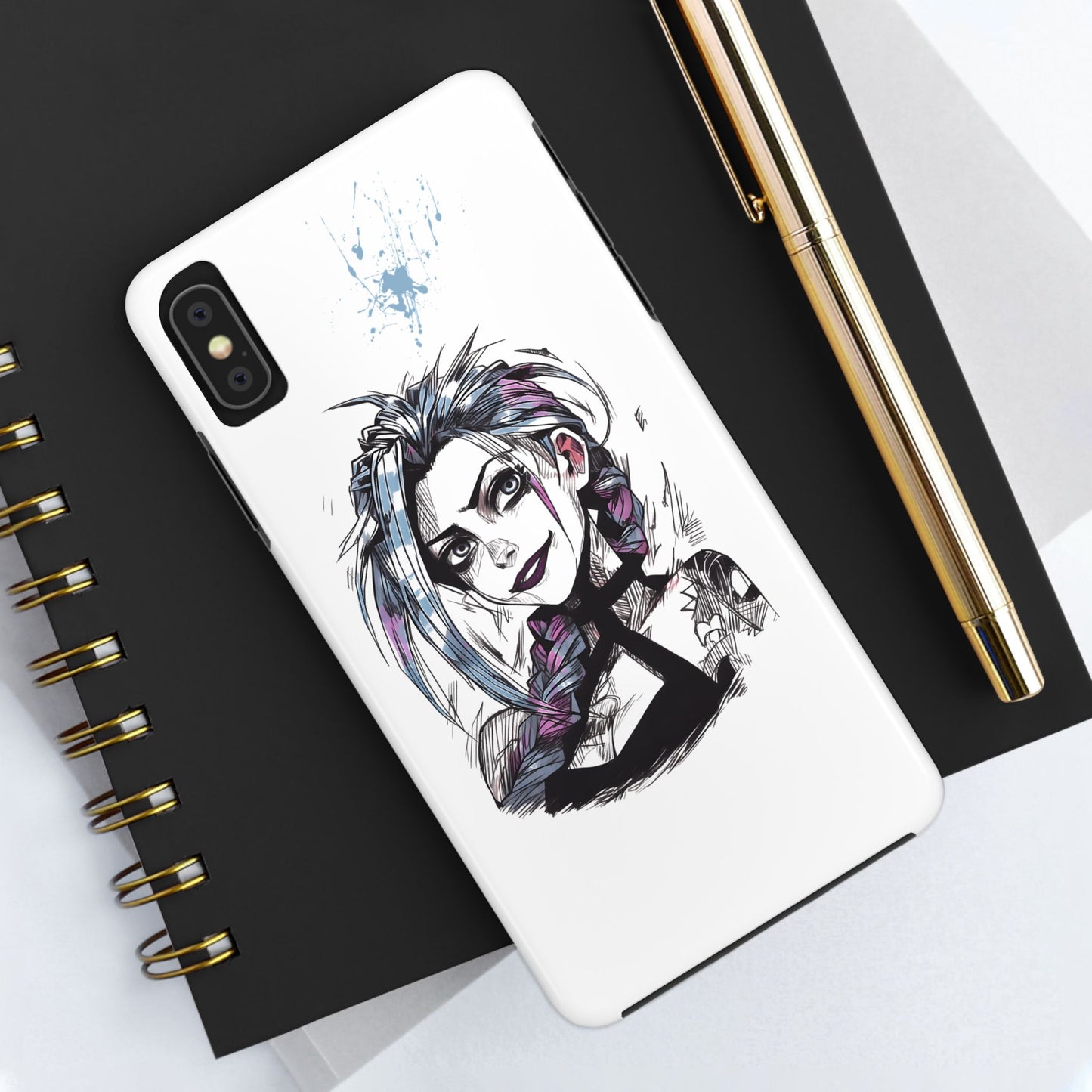 Jinx Inspired iPhone Tough Phone Cases - League of Legends Arcane TV Series, Unique Style & Strength Durable Phone Cover, Protective Phone
