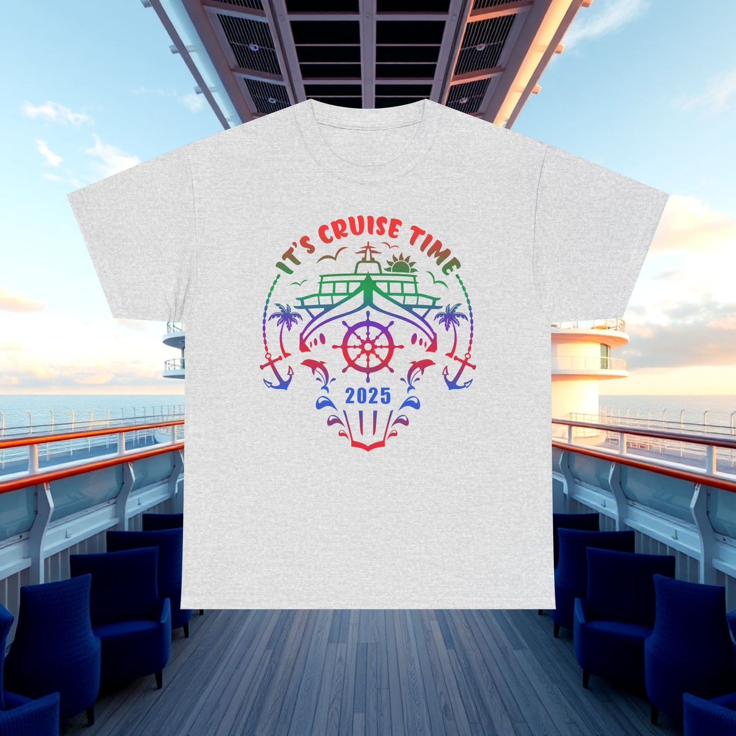 Cruise Time 2025 T-Shirt, Vacation Tee, Nautical Clothing, Travel Shirt, Cruise Ship Top